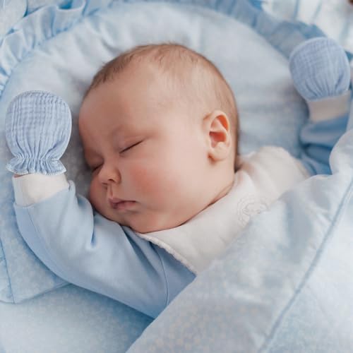 Jeere Newborn Muslin No-Scratch Mittens for 0–6 Months