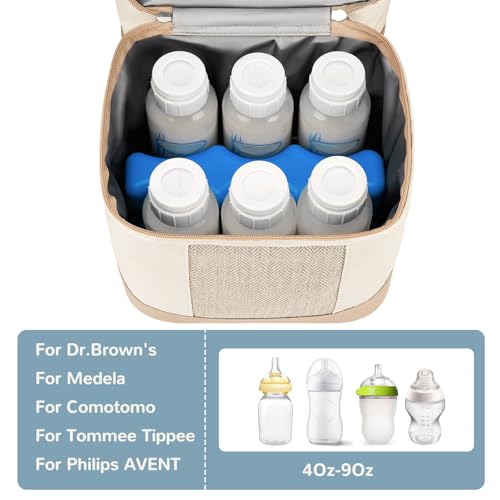Mancro Insulated Breast Milk Cooler Bag with Ice Pack