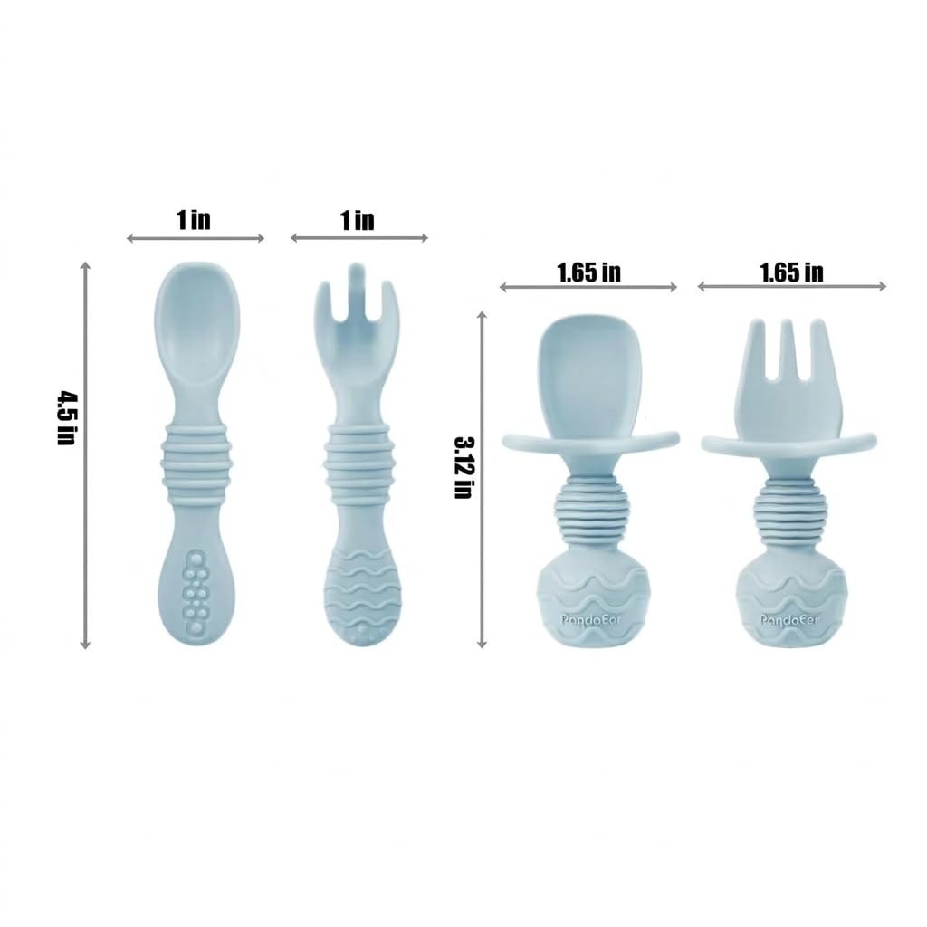 PandaEar 9-Piece Silicone Baby-Led Weaning Feeding Set