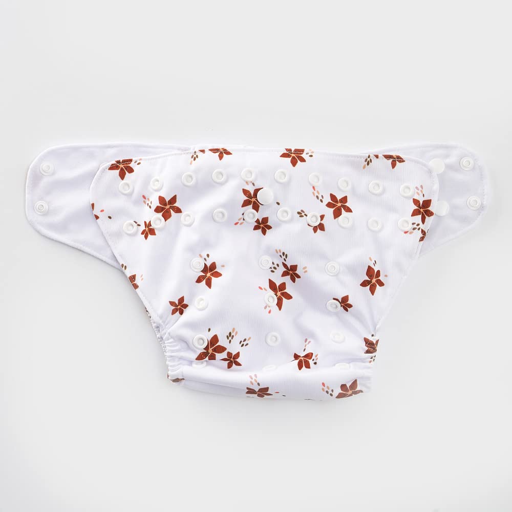 4-Pack Reusable Cloth Baby Diapers with Adjustable Snaps