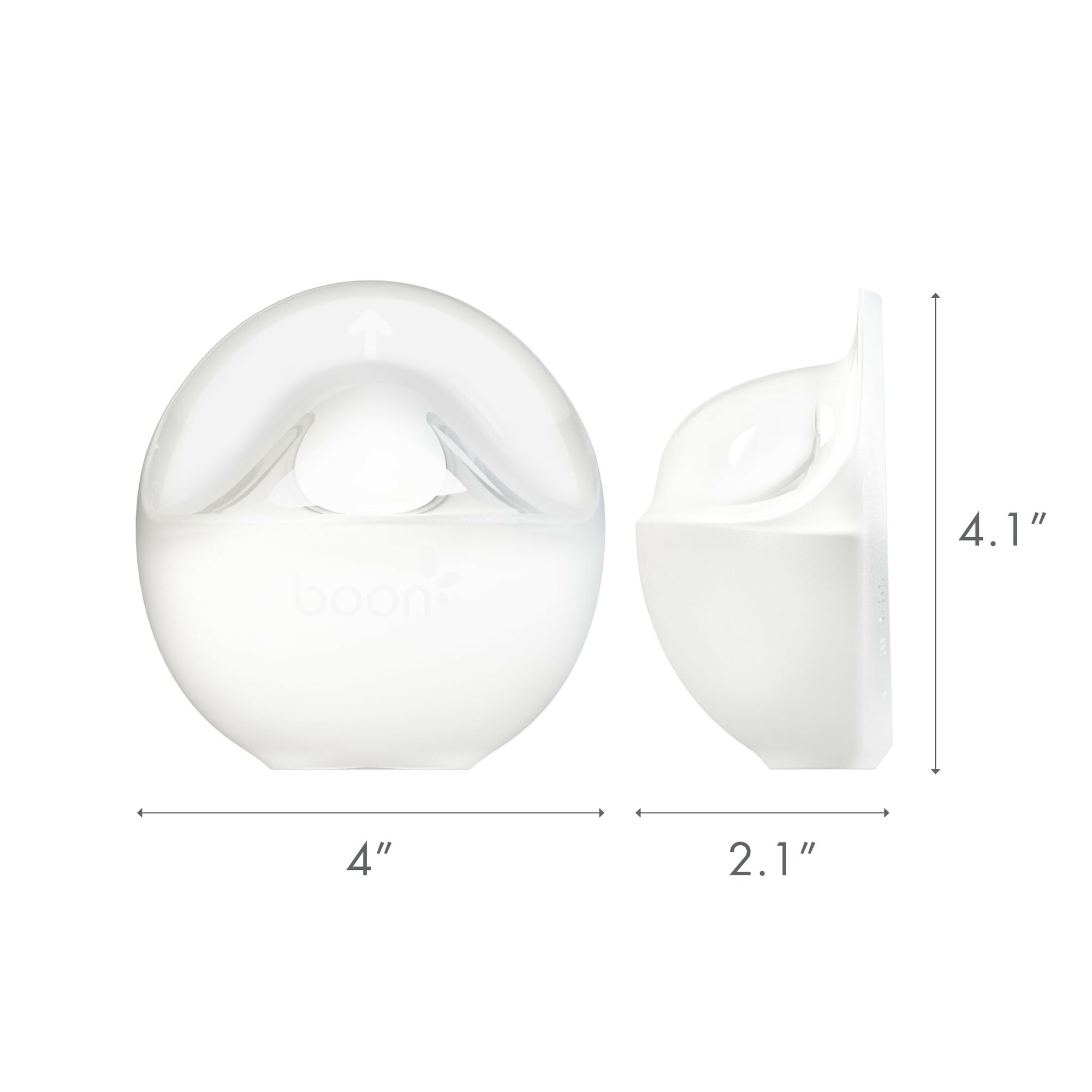 Boon Trove Silicone Manual Breast Pump with Travel Pouch - Hands Free Breast Pump - Passive Breast Milk Collector Shell for Newborns - Breastfeeding Essentials - 2 Count