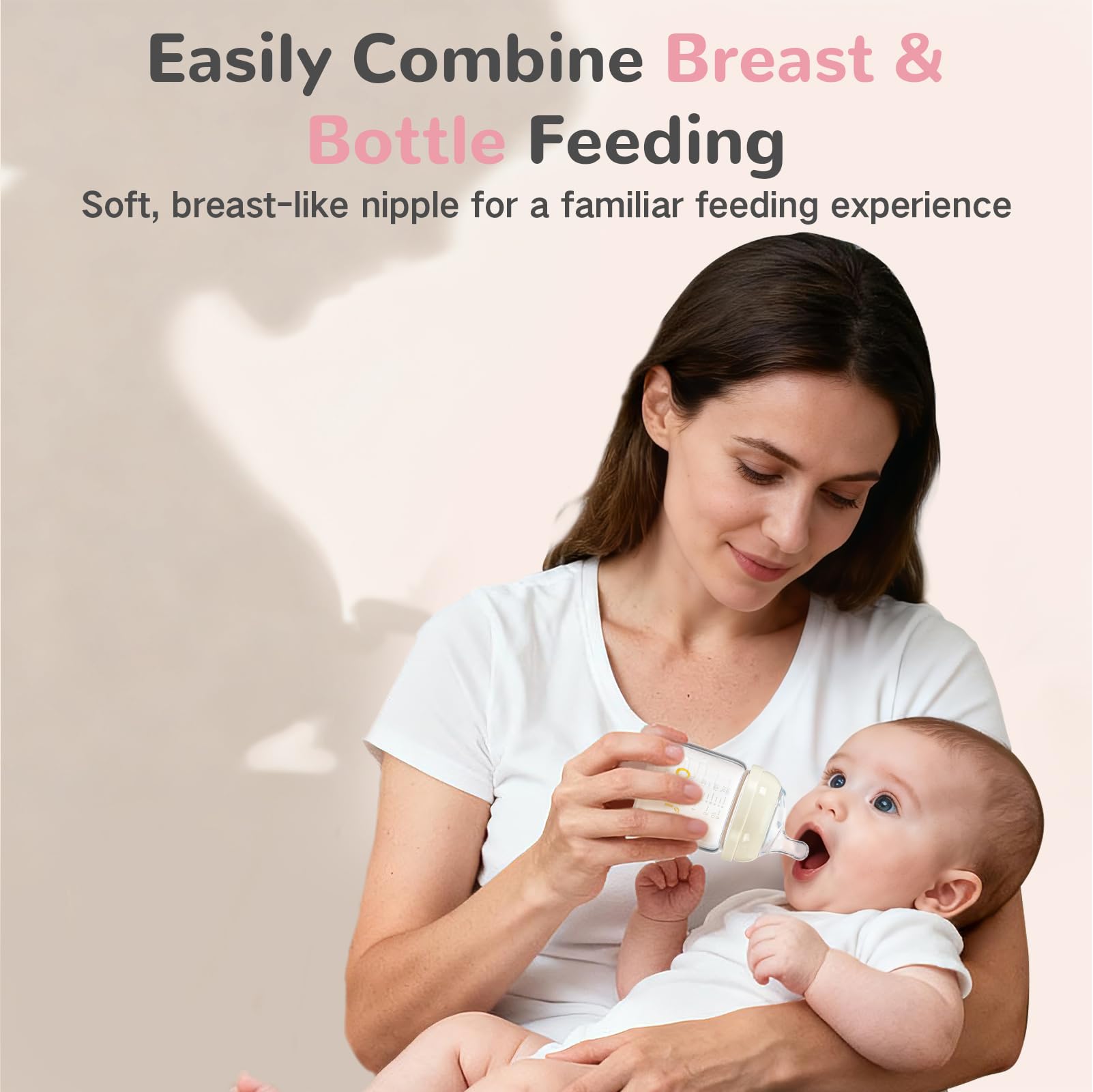 COMI Natural Glass Baby Bottle Set for Newborns