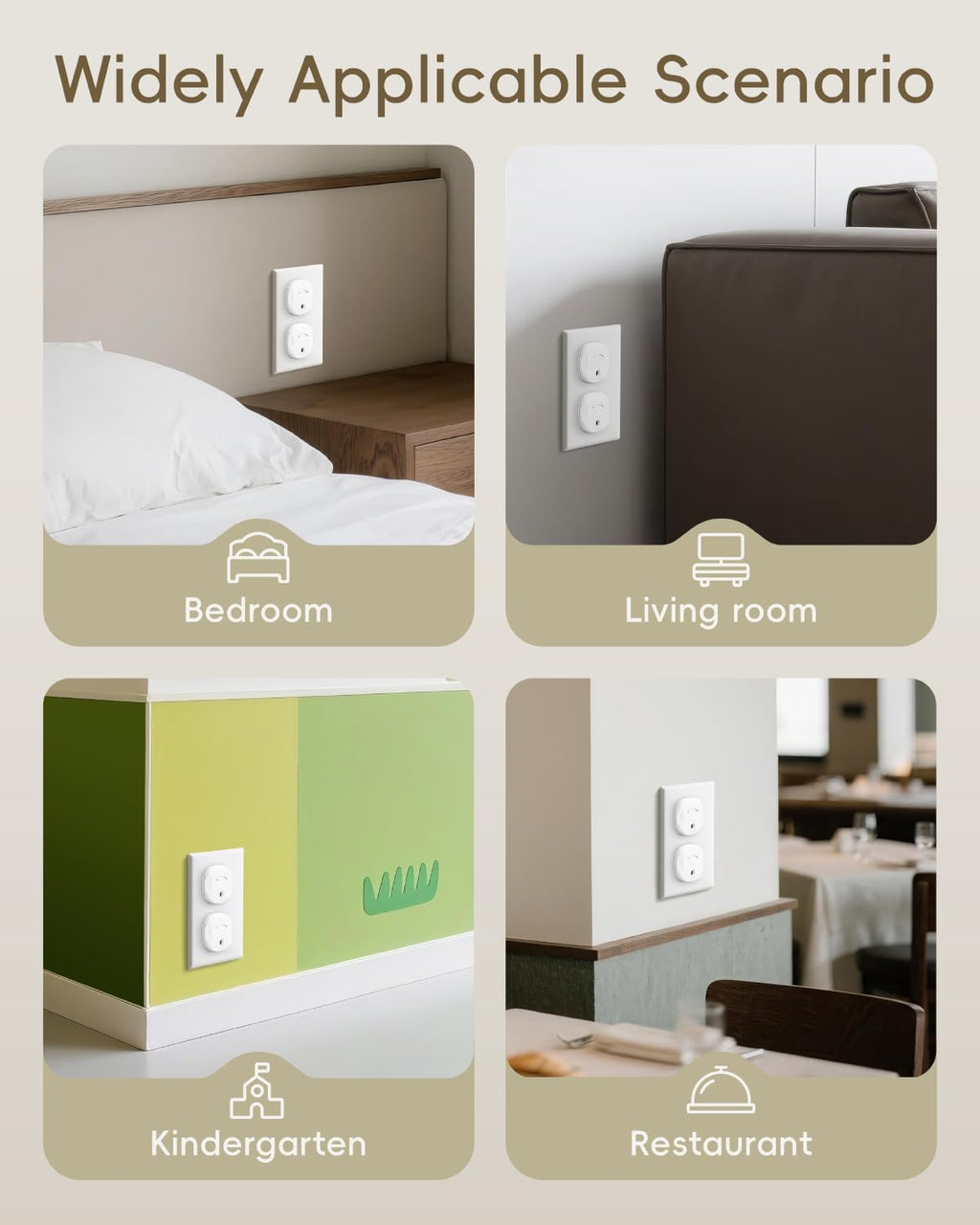 BBsecure Babyproof Electrical Outlet Plug Covers