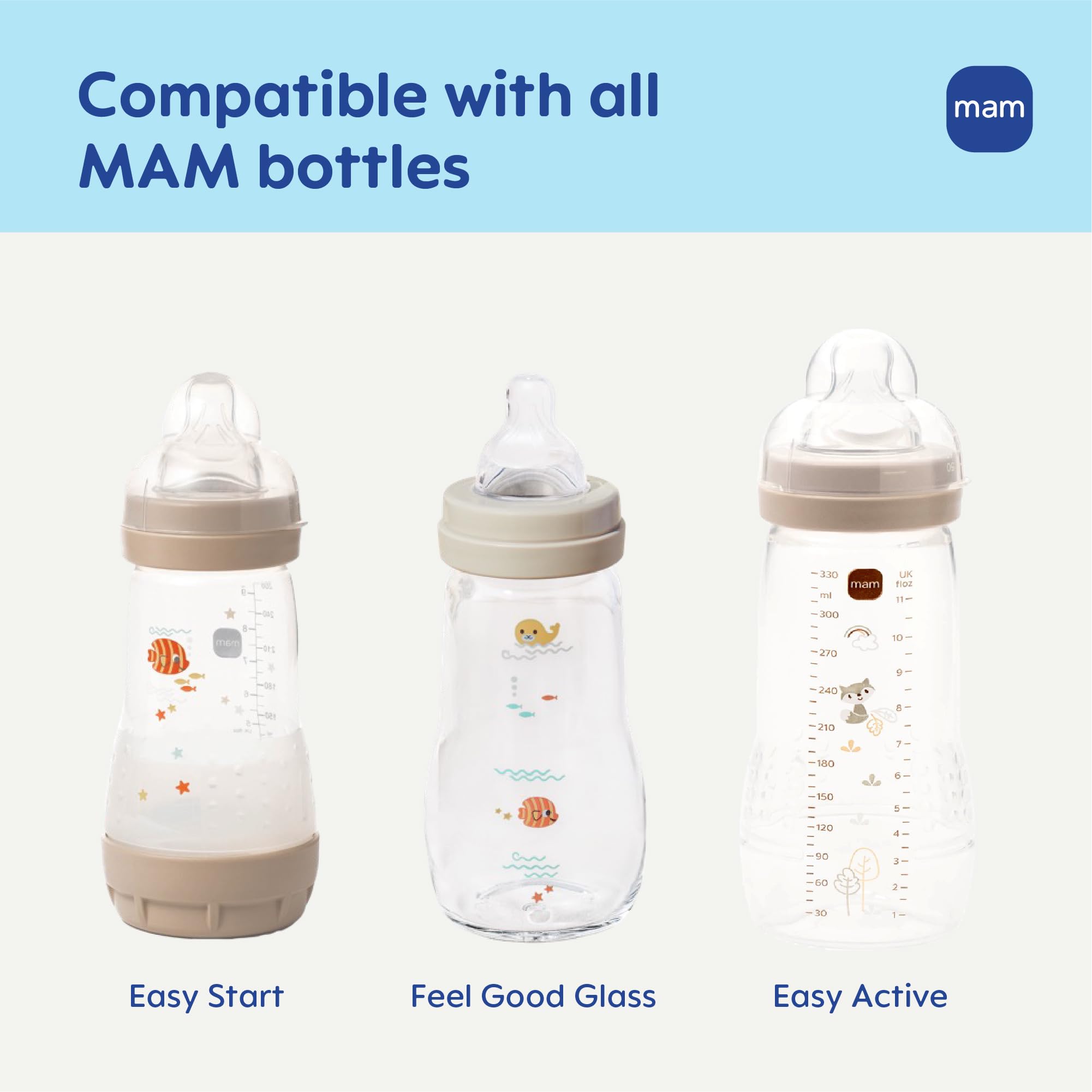 MAM Baby Bottle Nipples with Multiple Flow Rates