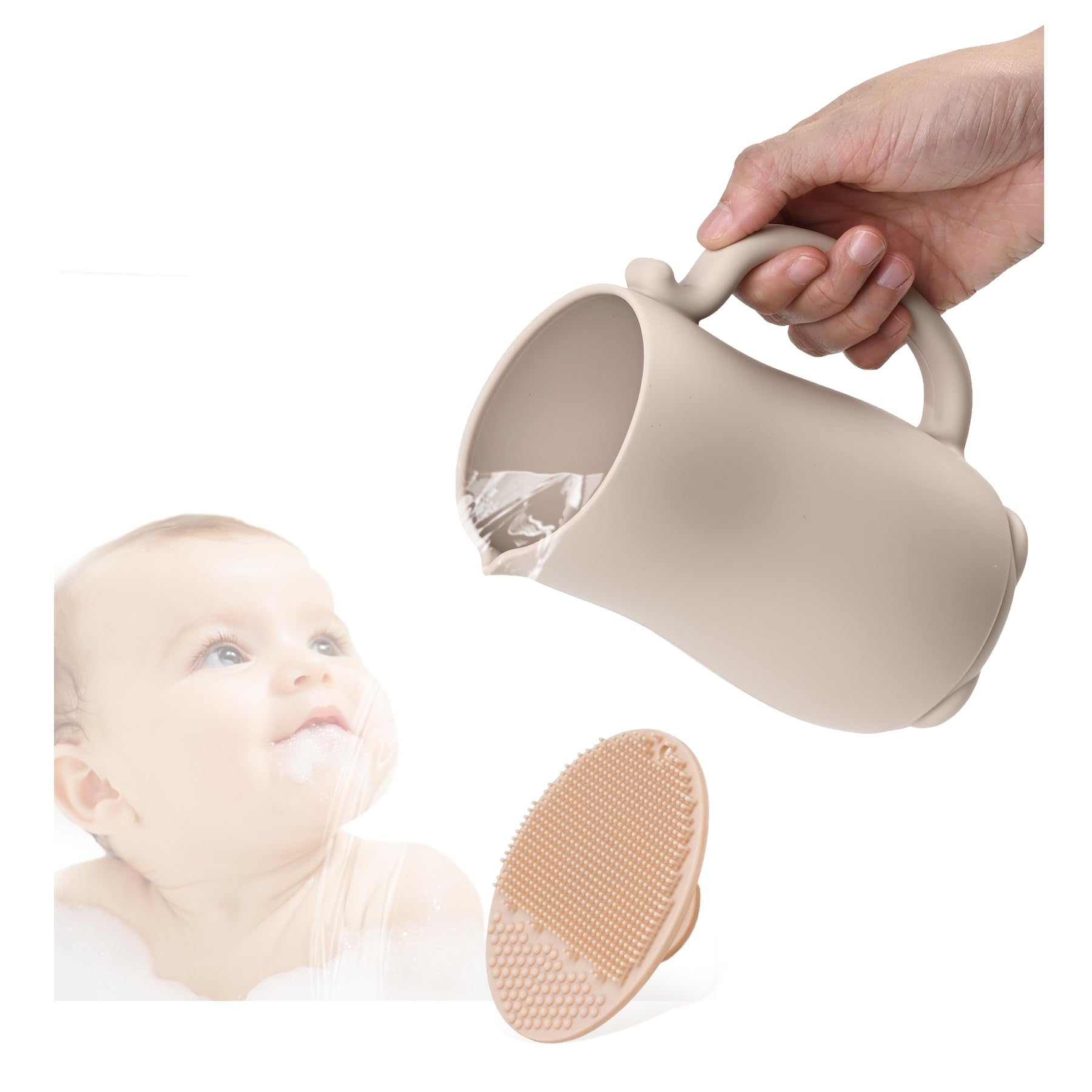 Soft Silicone Baby Bath Rinse Cup for Hair Washing