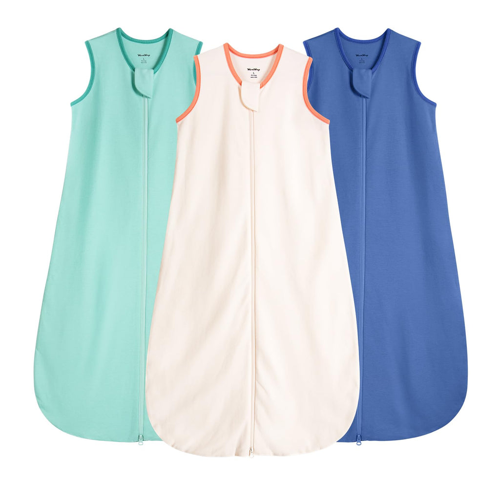 WarmWrap 3-Pack Cotton Baby Sleep Sacks, 0.5 TOG