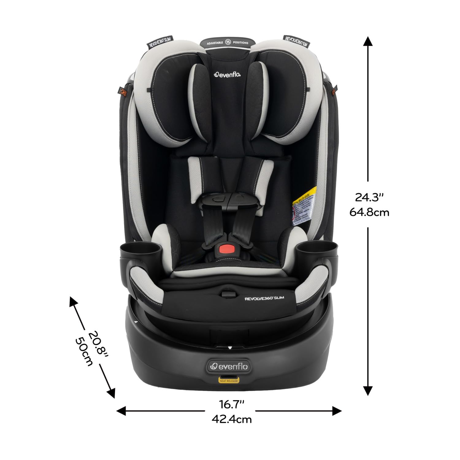 Evenflo Revolve360 Slim 2-in-1 Rotating Car Seat for Baby