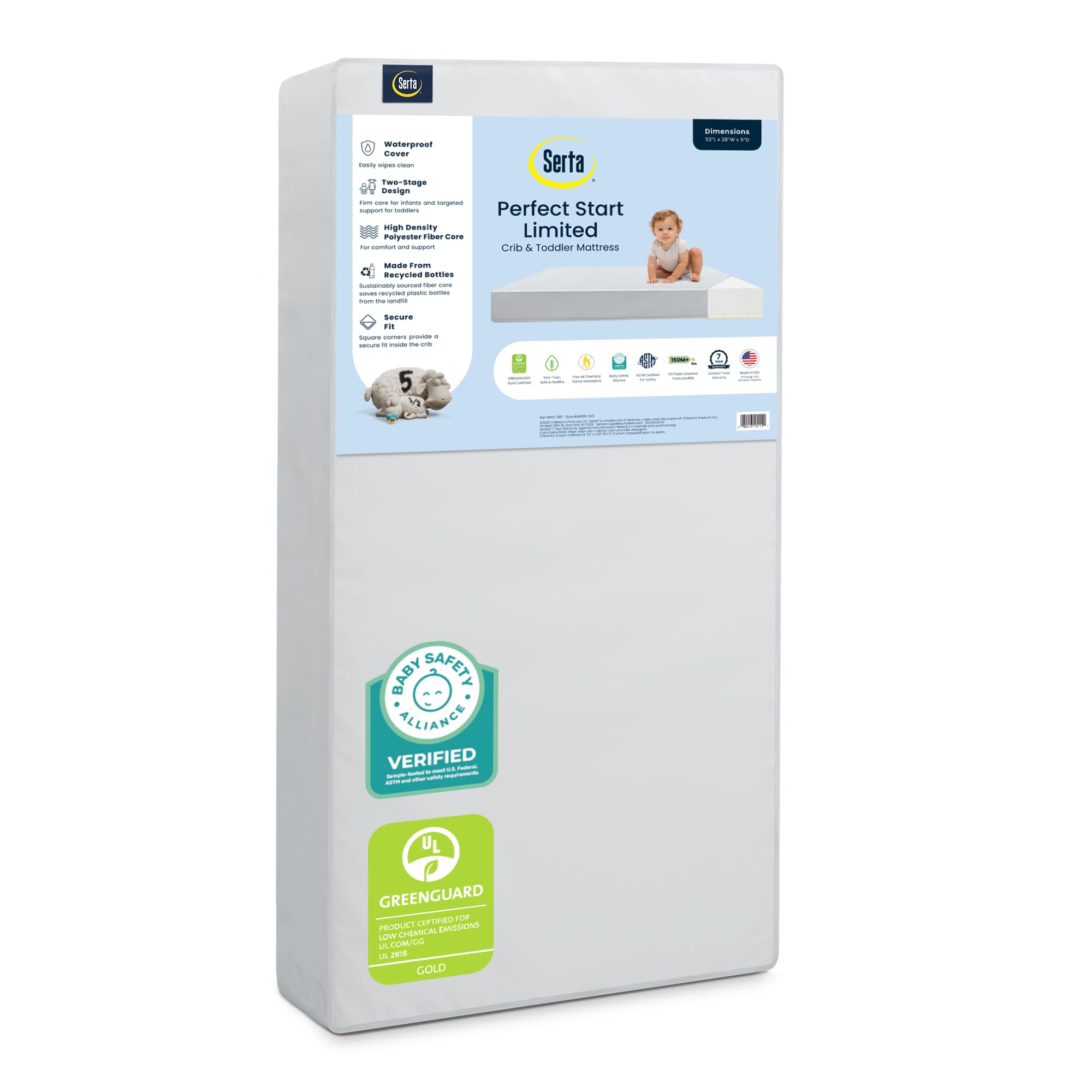 Delta Children Serta Perfect Start Dual-Sided Crib Mattress