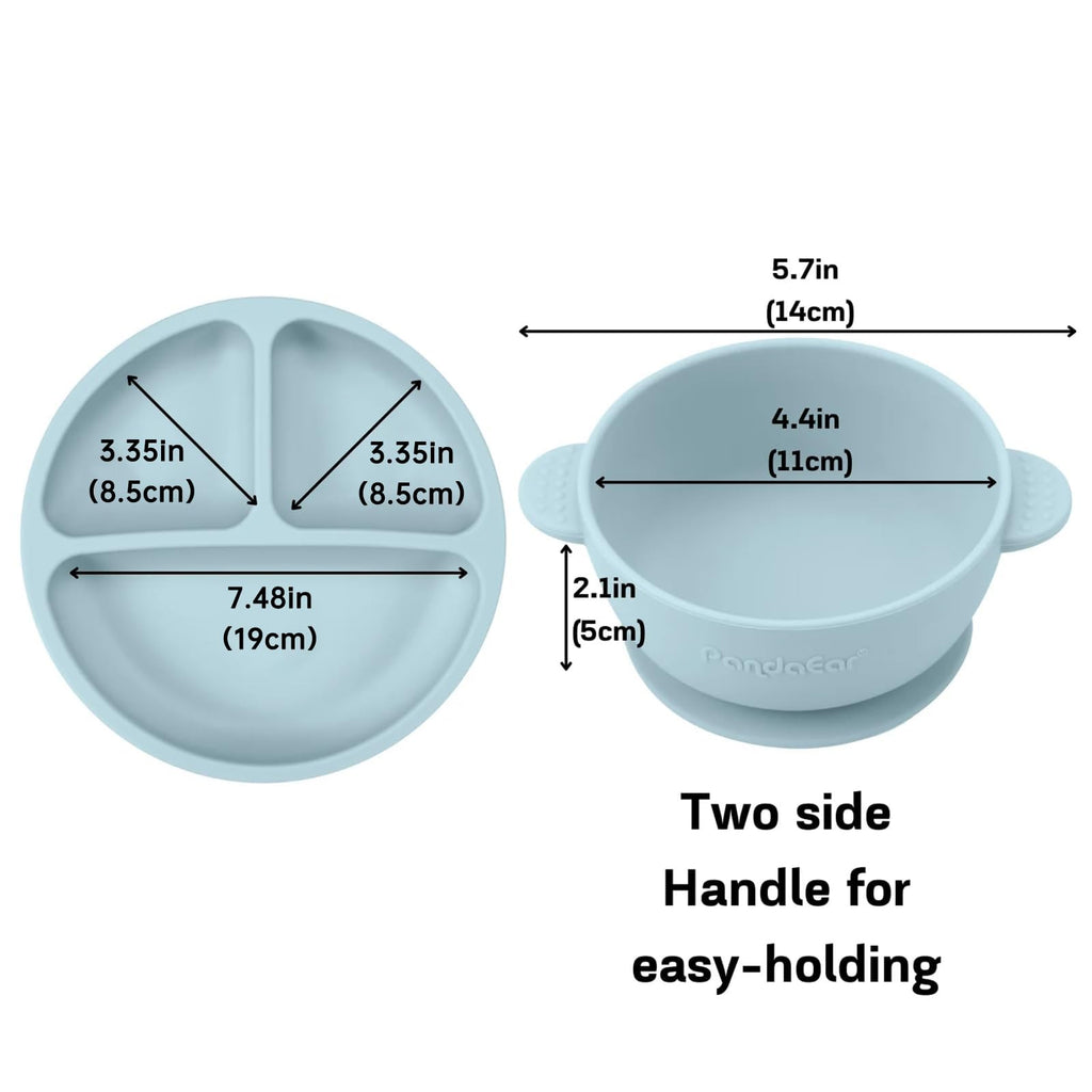 PandaEar 9-Piece Silicone Baby-Led Weaning Feeding Set