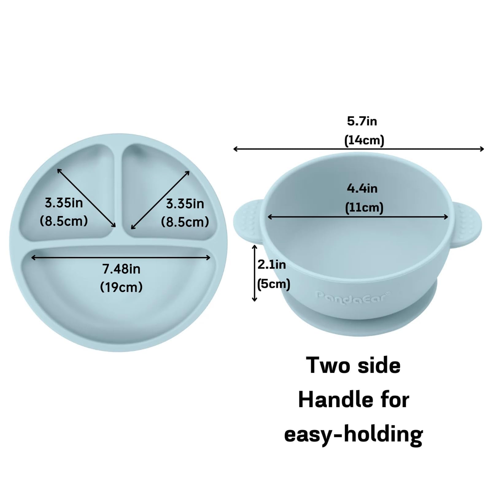 PandaEar 9-Piece Silicone Baby-Led Weaning Feeding Set