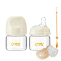 COMI Natural Glass Baby Bottle Set for Newborns