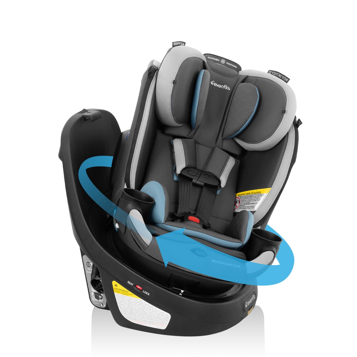 Evenflo Revolve360 Slim 2-in-1 Rotating Car Seat for Baby