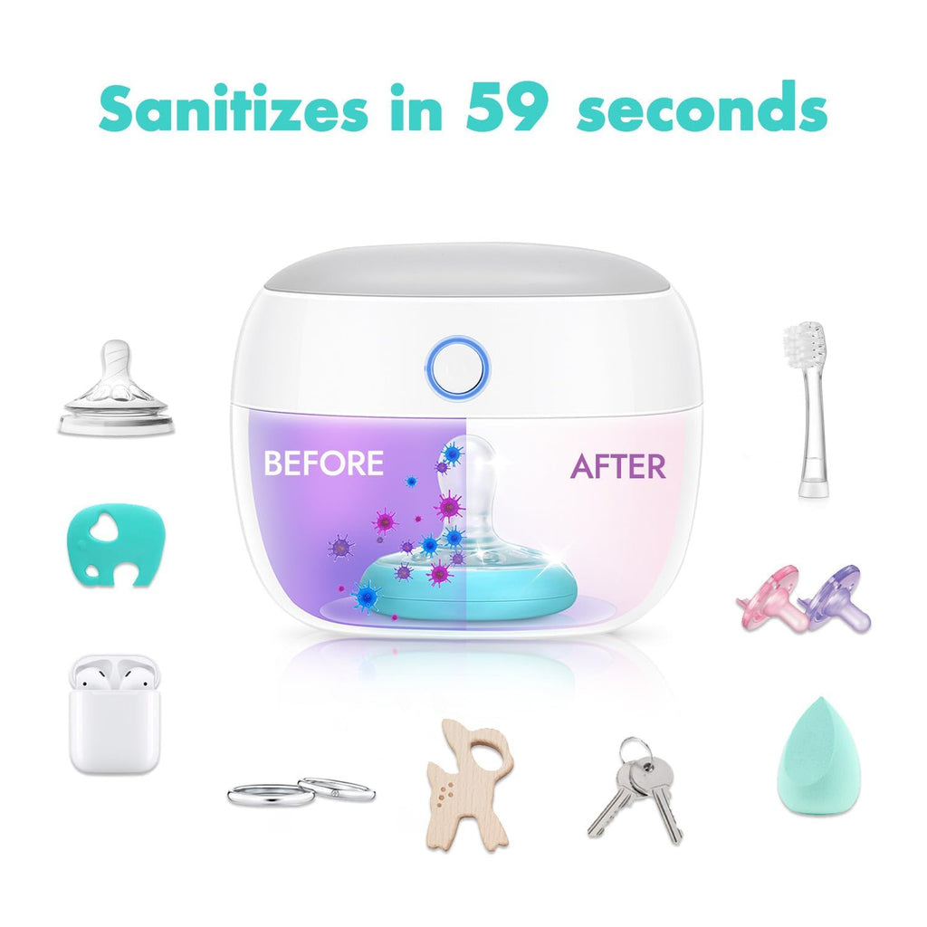 Papablic Portable UV Pacifier Sanitizer Travel Case for Baby Health