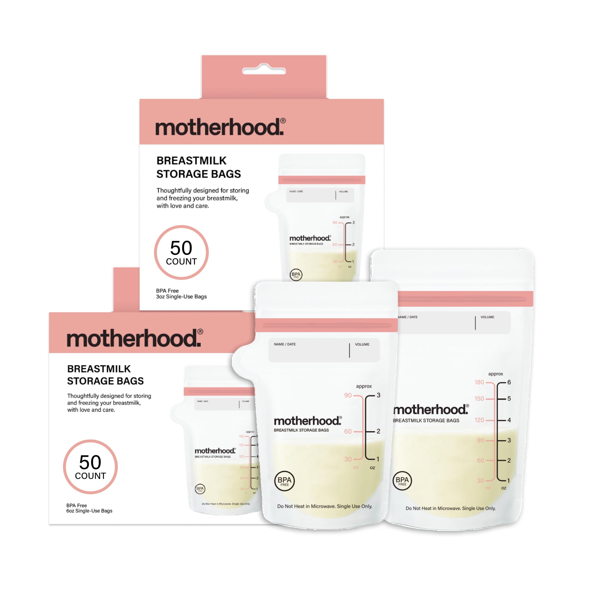 Motherhood Maternity Breast Milk Storage Bags Variety Pack