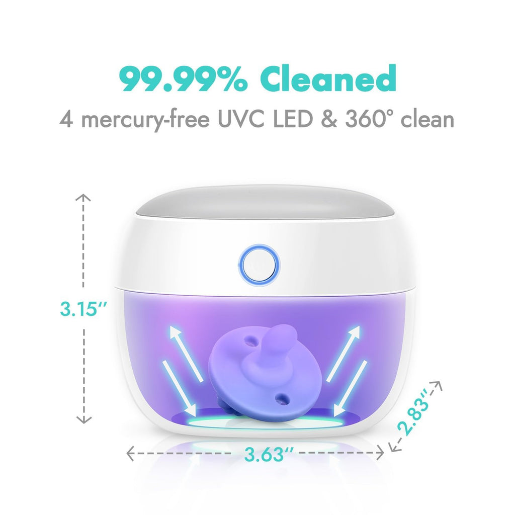 Papablic Portable UV Pacifier Sanitizer Travel Case for Baby Health