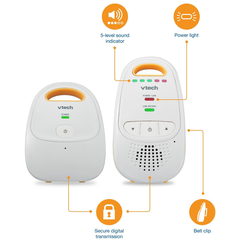 VTech DM112-2 Long-Range Audio Baby Monitor Set