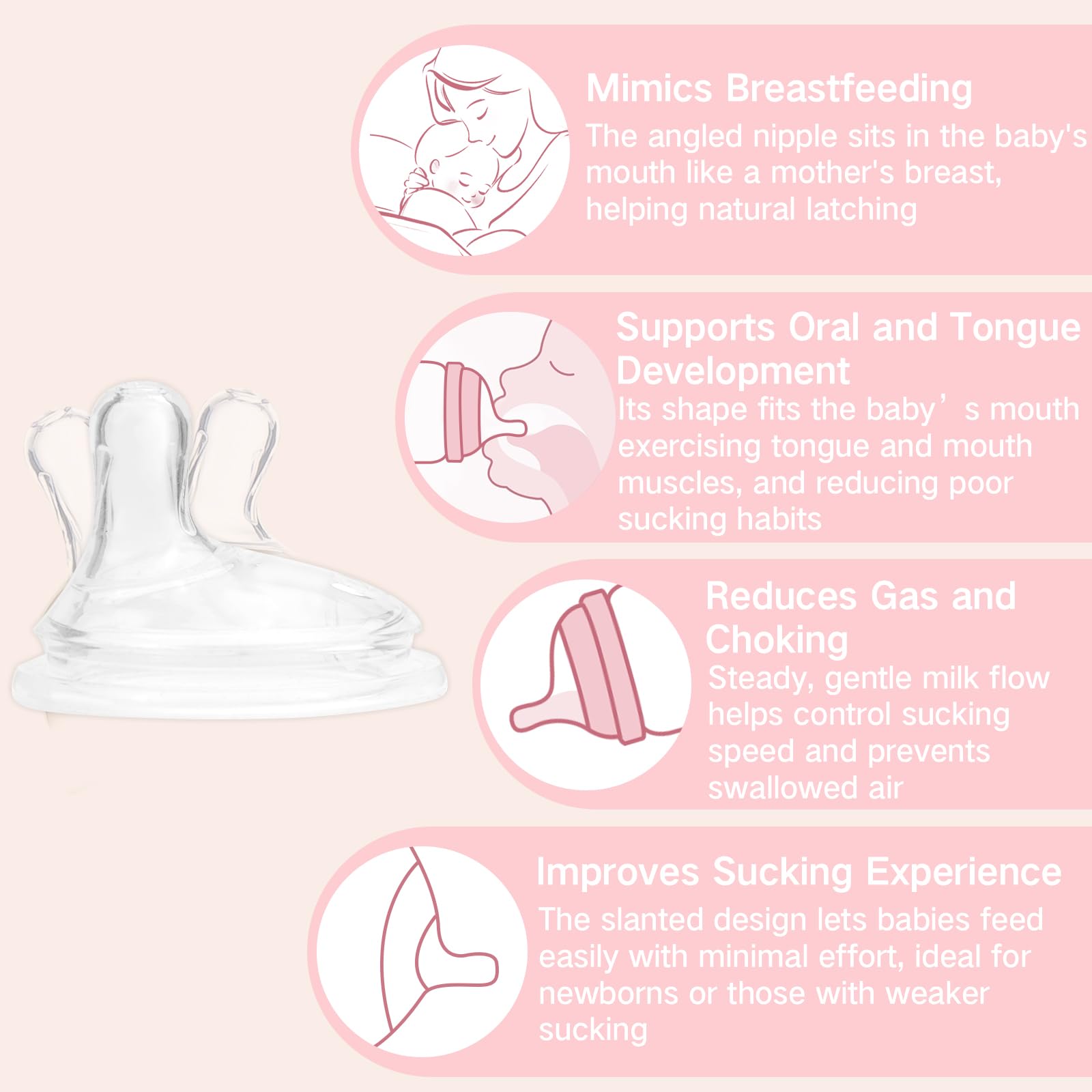 COMI Natural Glass Baby Bottle Set for Newborns