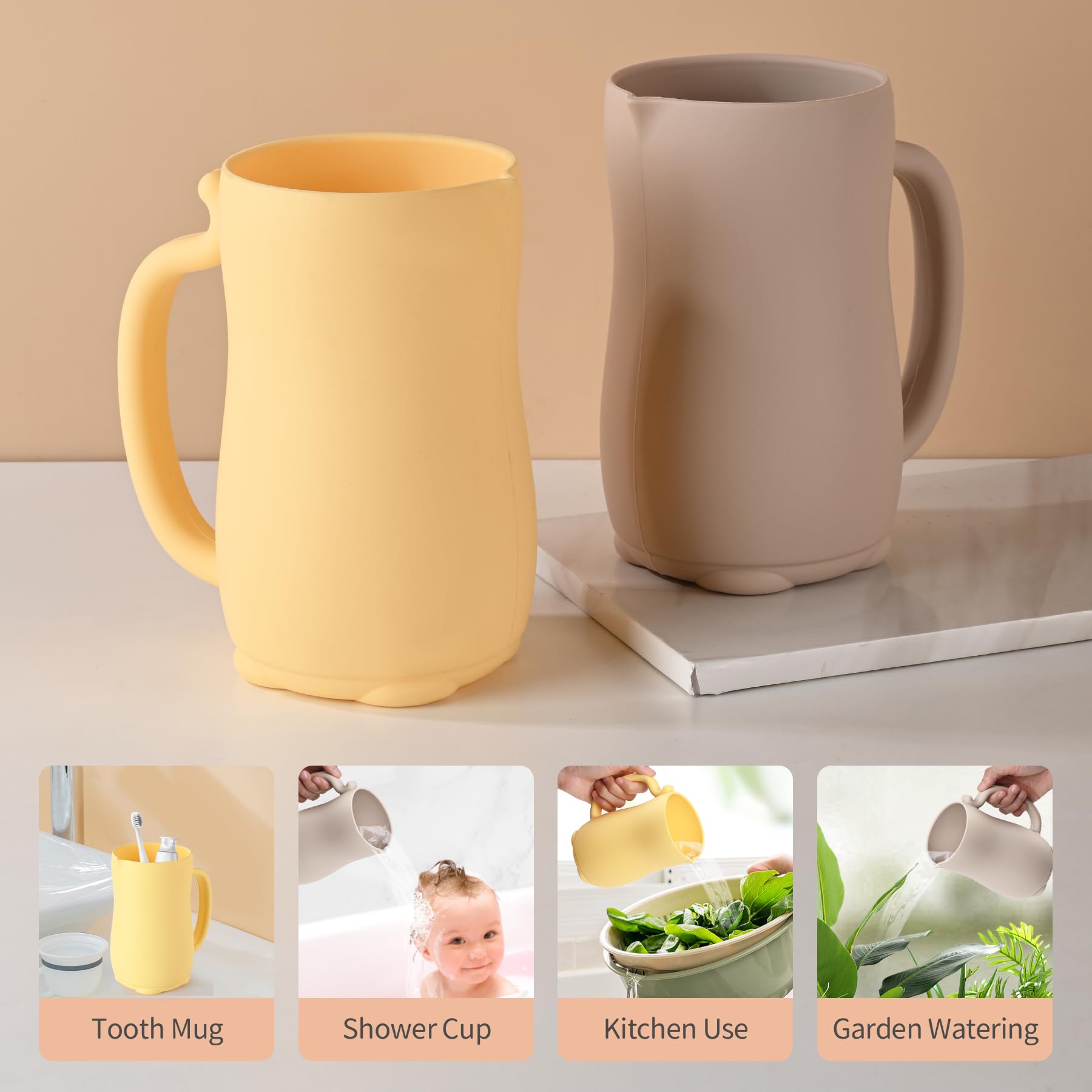 Soft Silicone Baby Bath Rinse Cup for Hair Washing