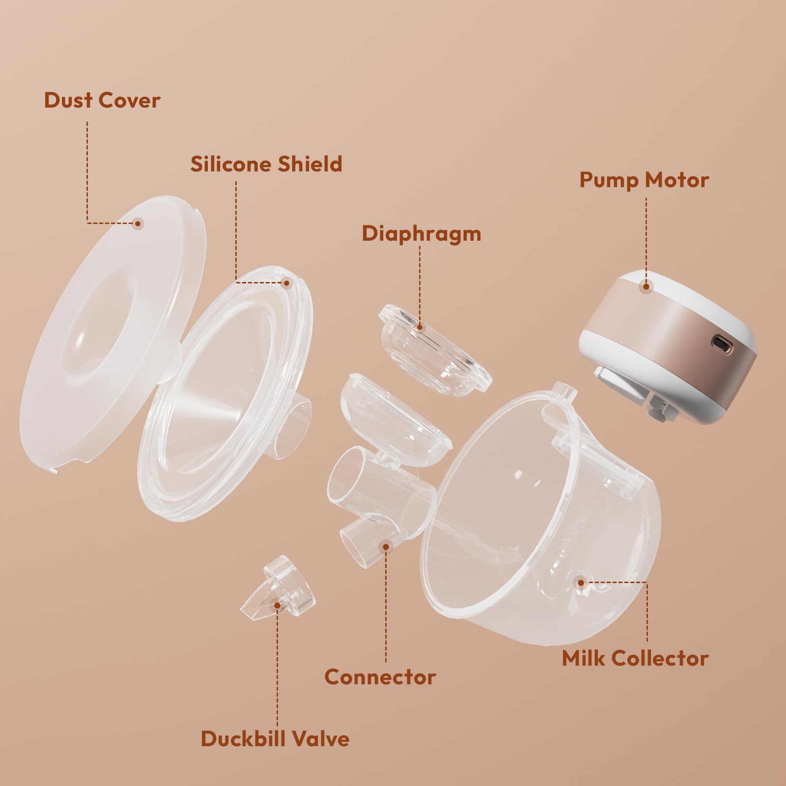 Lucina Hands Free Breast Pump, Wearable Breastfeeding Pump with 3 Modes and 9 Levels