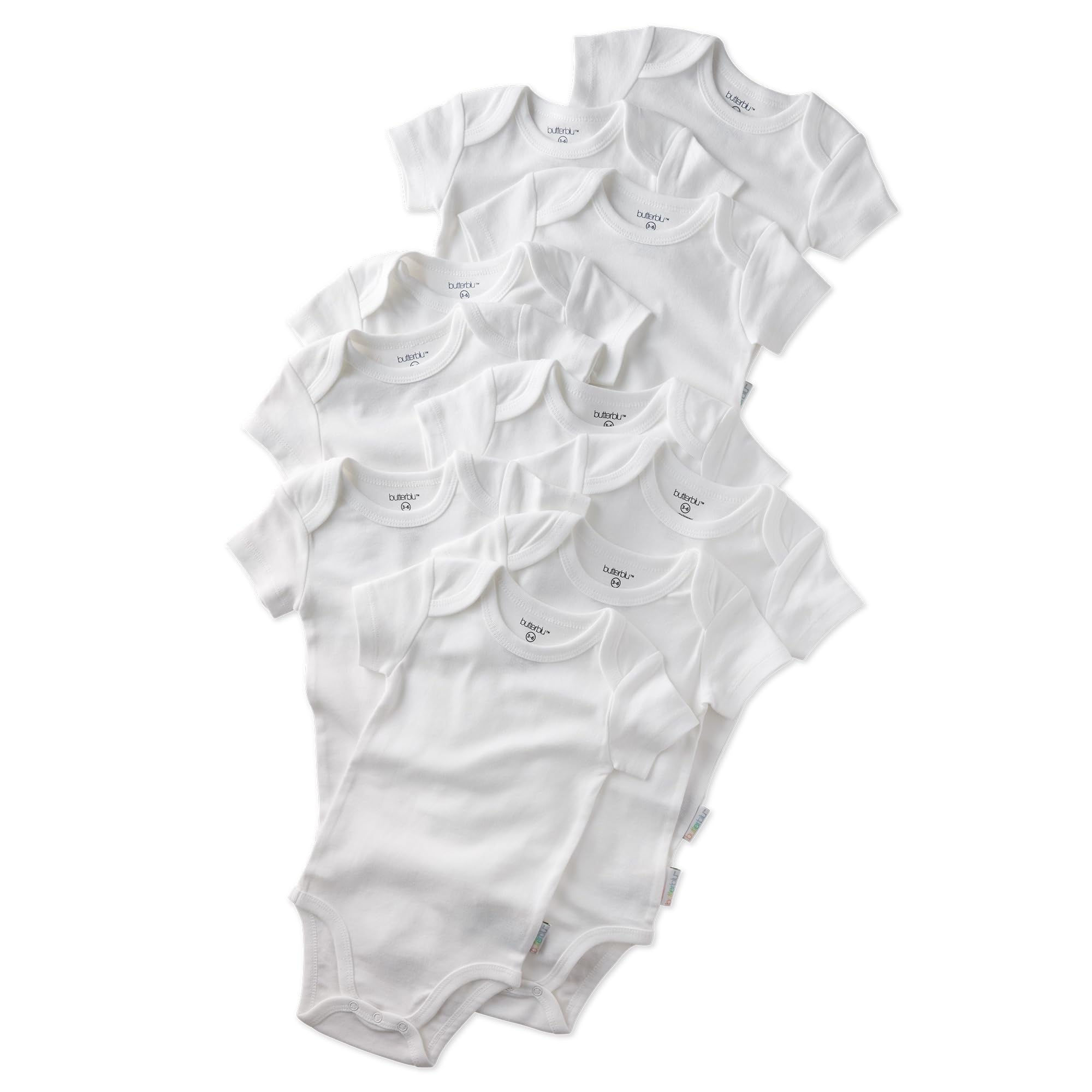 Butterblu Avery 5/10-Pack Organic Cotton Baby Bodysuits