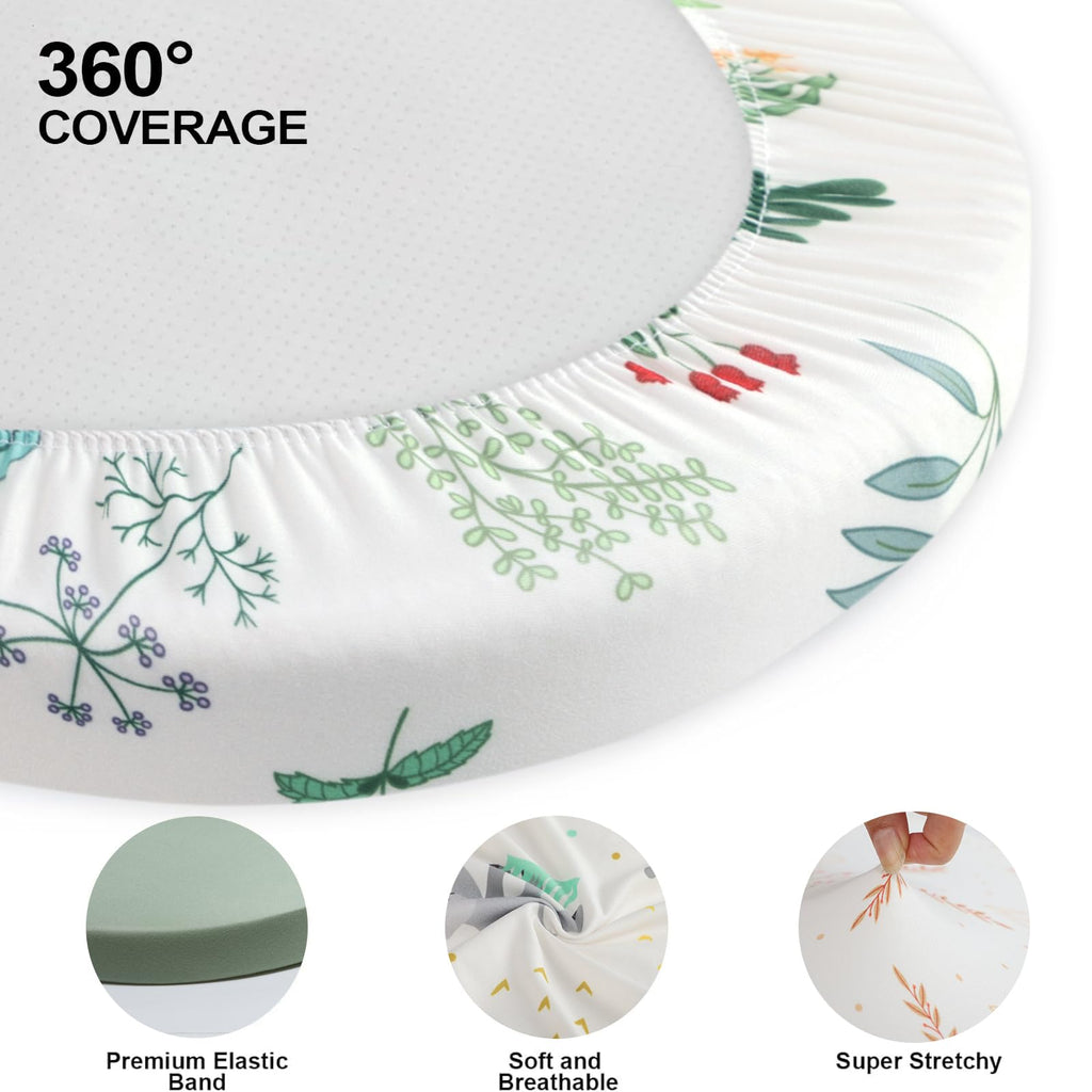 Soft Fitted Baby Bassinet Sheets with Snug Elastic Fit