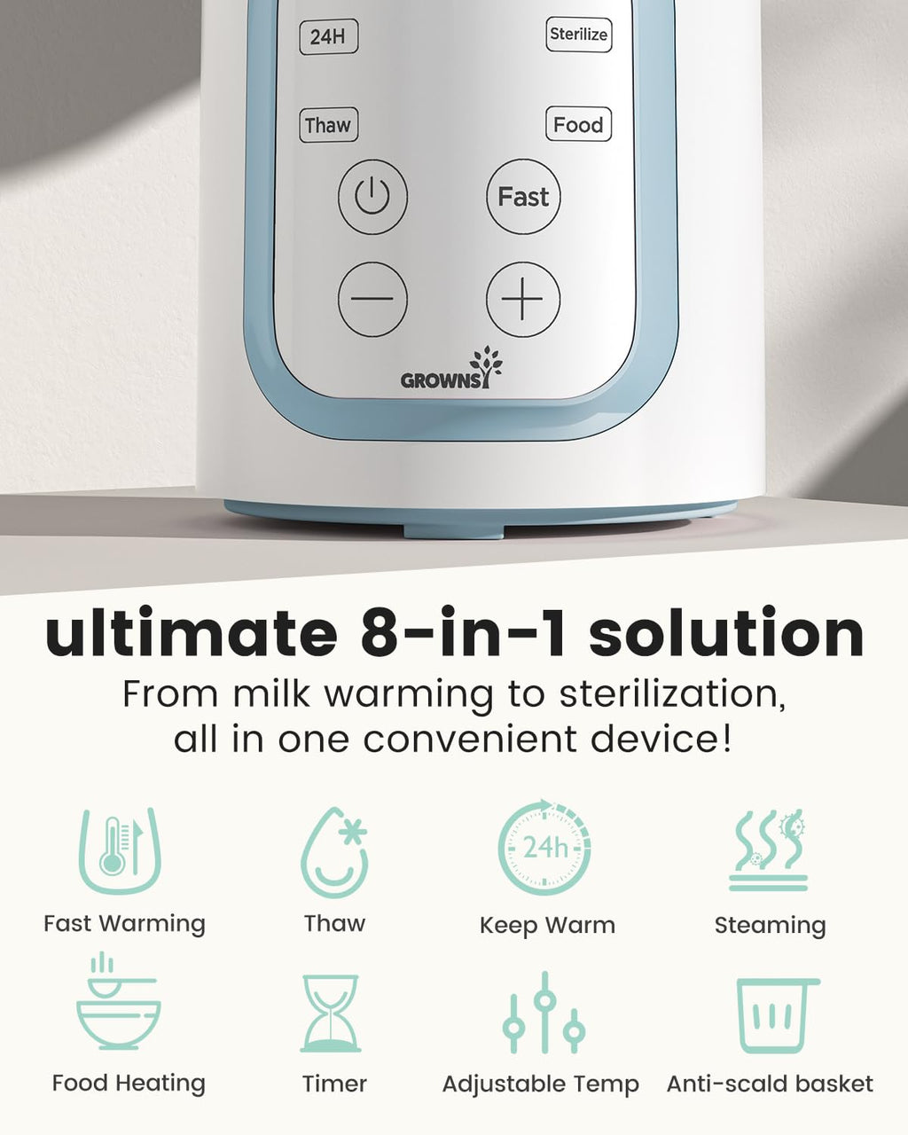 GROWNSY Digital Baby Bottle Warmer for Breast Milk