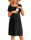 Ekouaer Maternity Summer Dress Breastfeeding Baby Shower Nursing Friendly Dresses Pregnancy Labor and Delivery Gown Clothes