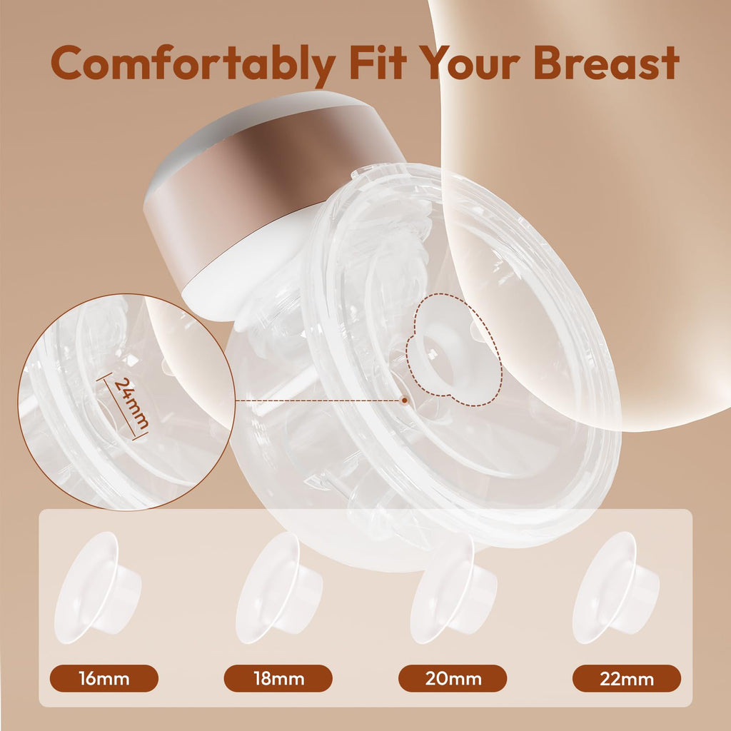 Lucina Hands Free Breast Pump, Wearable Breastfeeding Pump with 3 Modes and 9 Levels