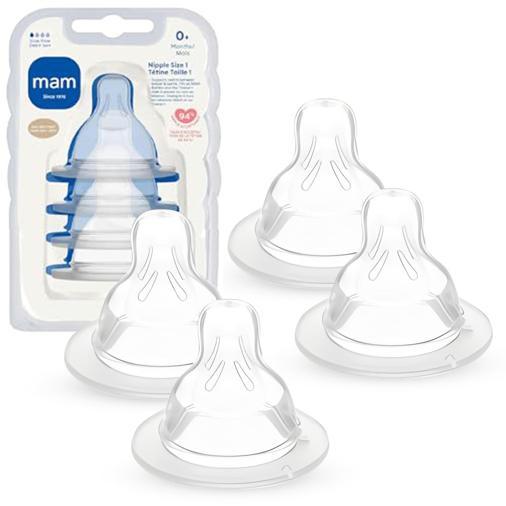 MAM Baby Bottle Nipples with Multiple Flow Rates