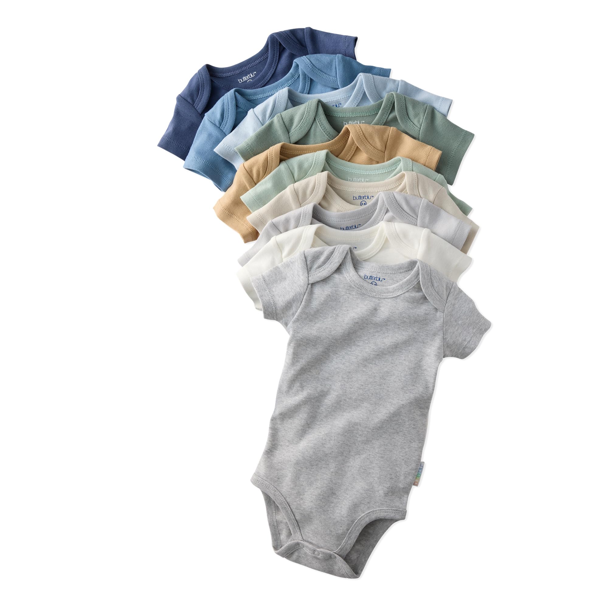 Butterblu Avery 5/10-Pack Organic Cotton Baby Bodysuits