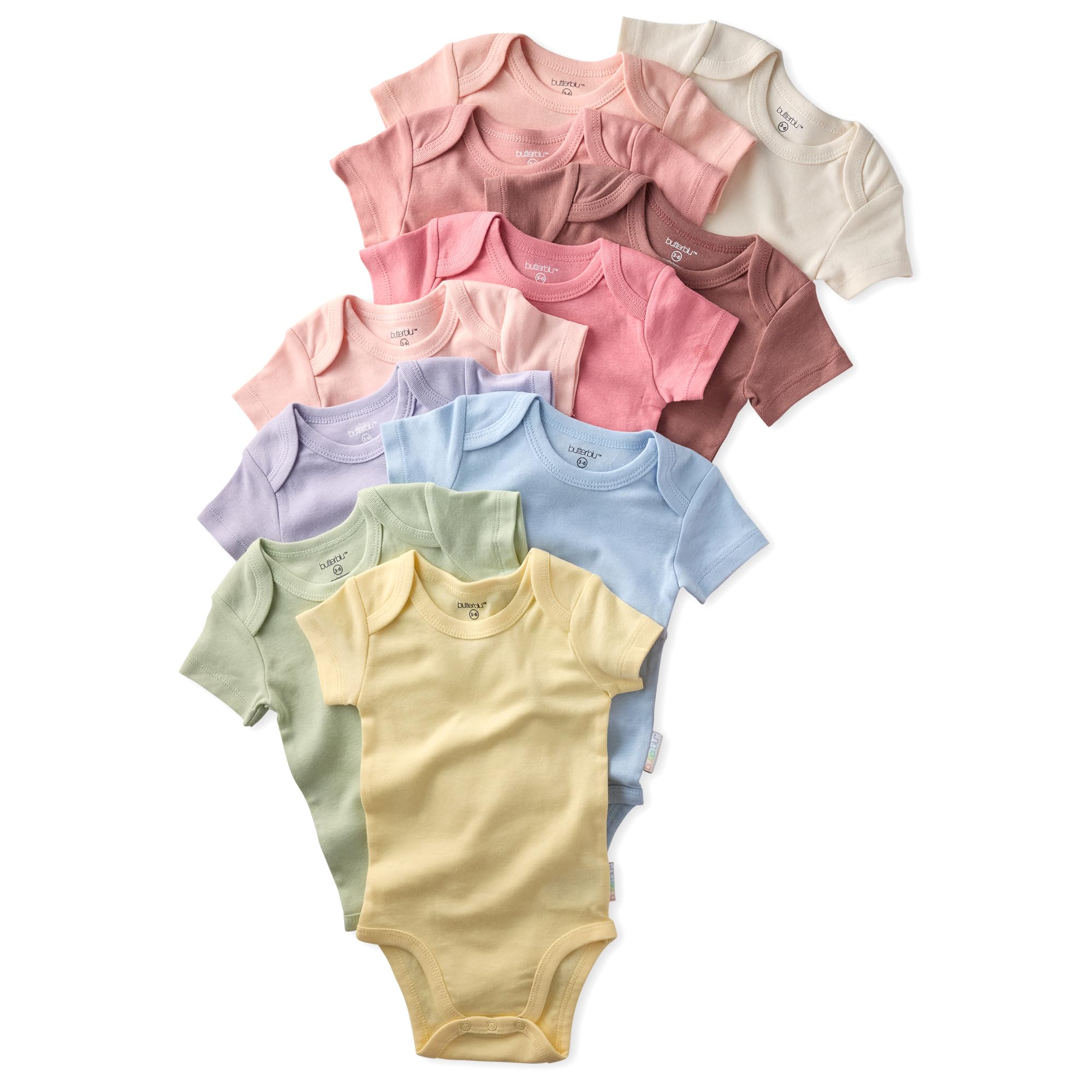 Butterblu Avery 5/10-Pack Organic Cotton Baby Bodysuits