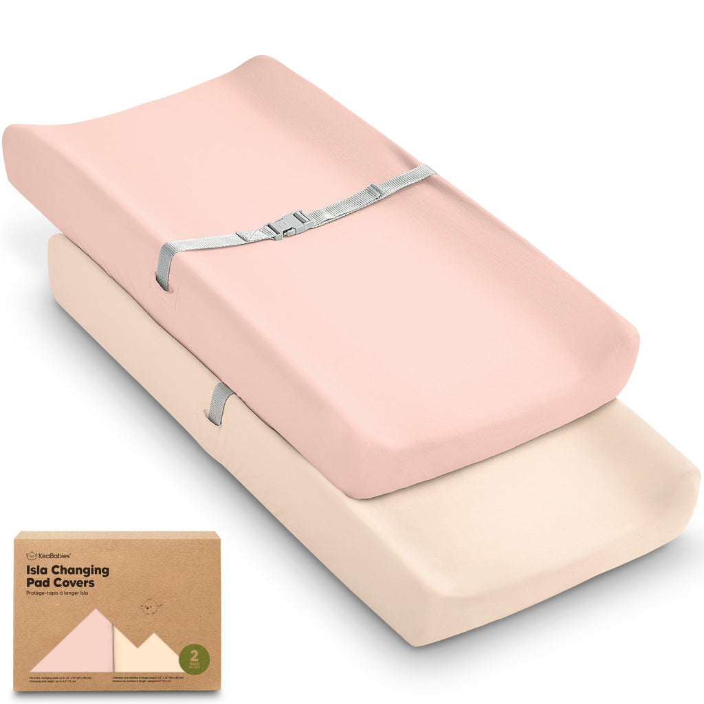 2-Pack Organic Cotton Changing Pad Covers for Babies