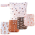 4-Pack Reusable Cloth Baby Diapers with Adjustable Snaps