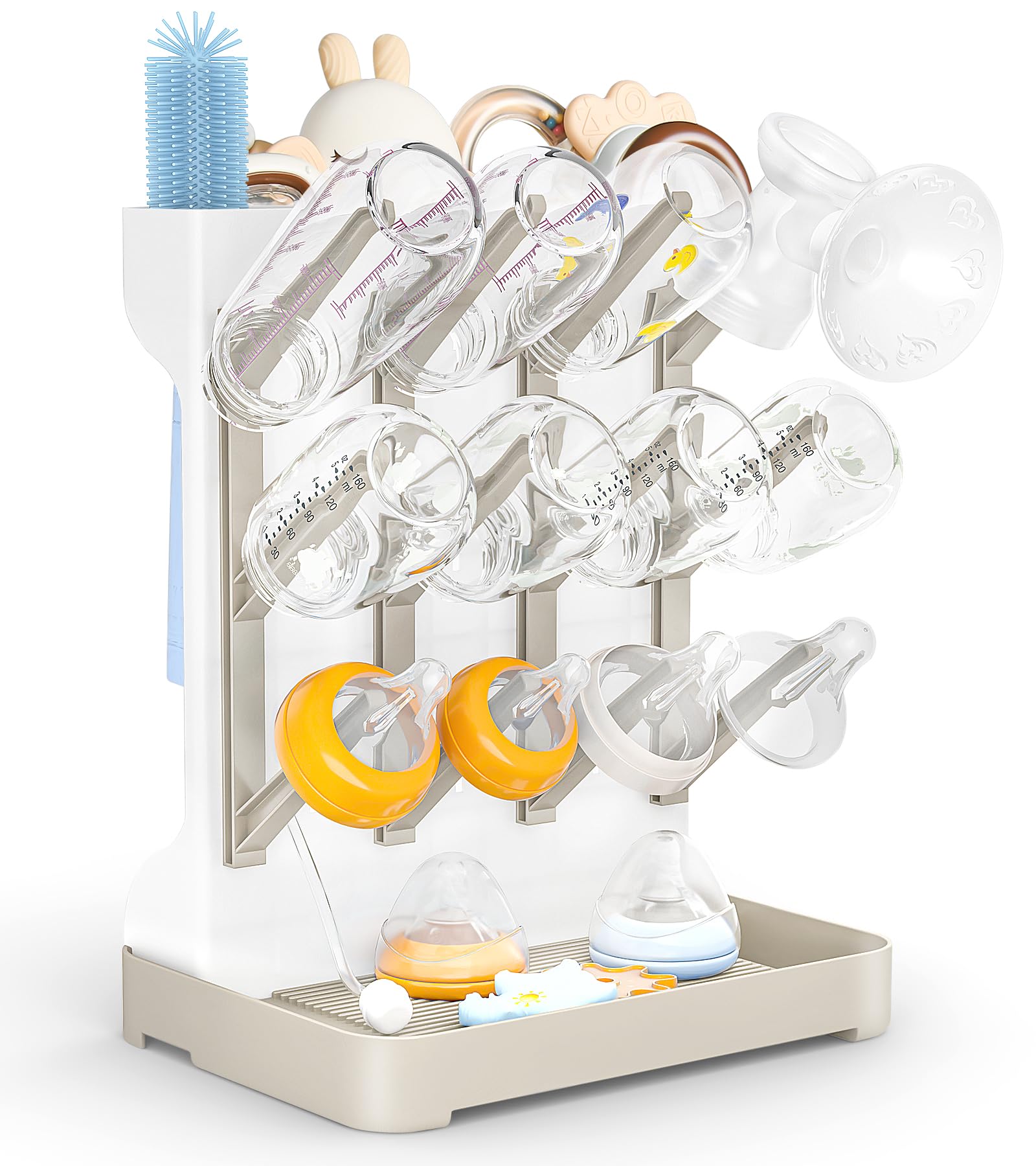 GoMaihe Space-Saving Vertical Baby Bottle Drying Rack