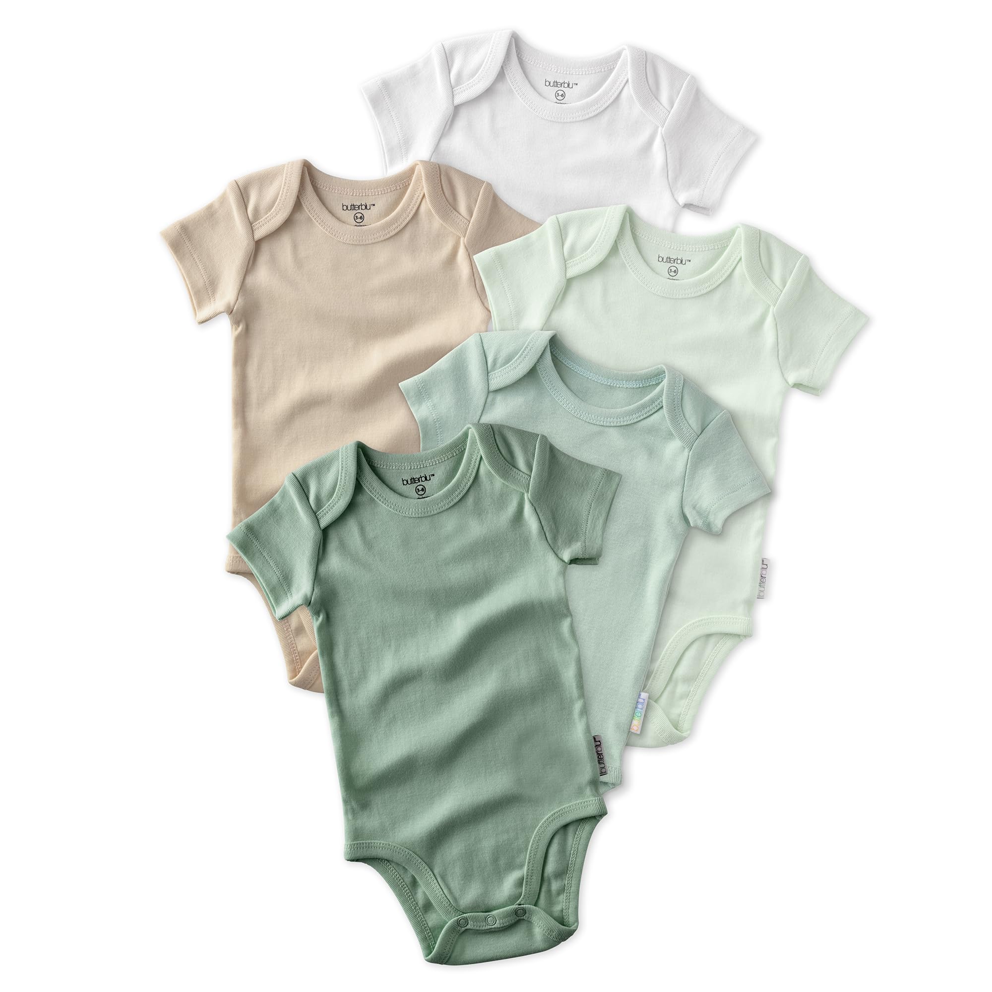 Butterblu Avery 5/10-Pack Organic Cotton Baby Bodysuits