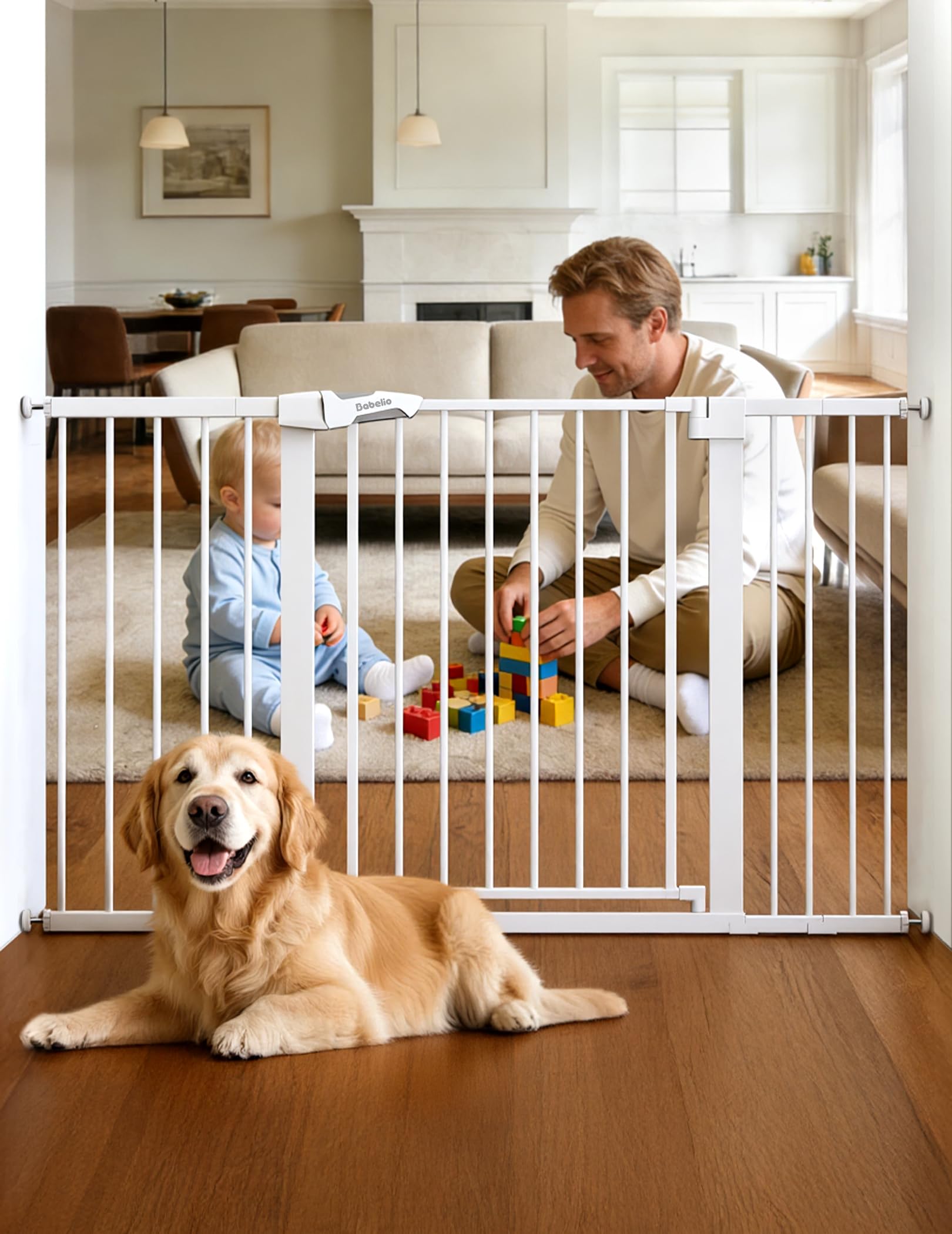 Babelio Auto-Close Baby Gate for Doorways and Stairs
