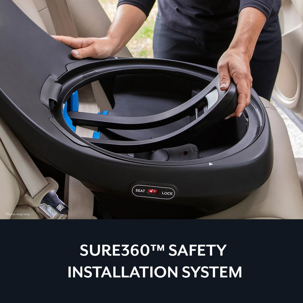 Evenflo Revolve360 Slim 2-in-1 Rotating Car Seat for Baby