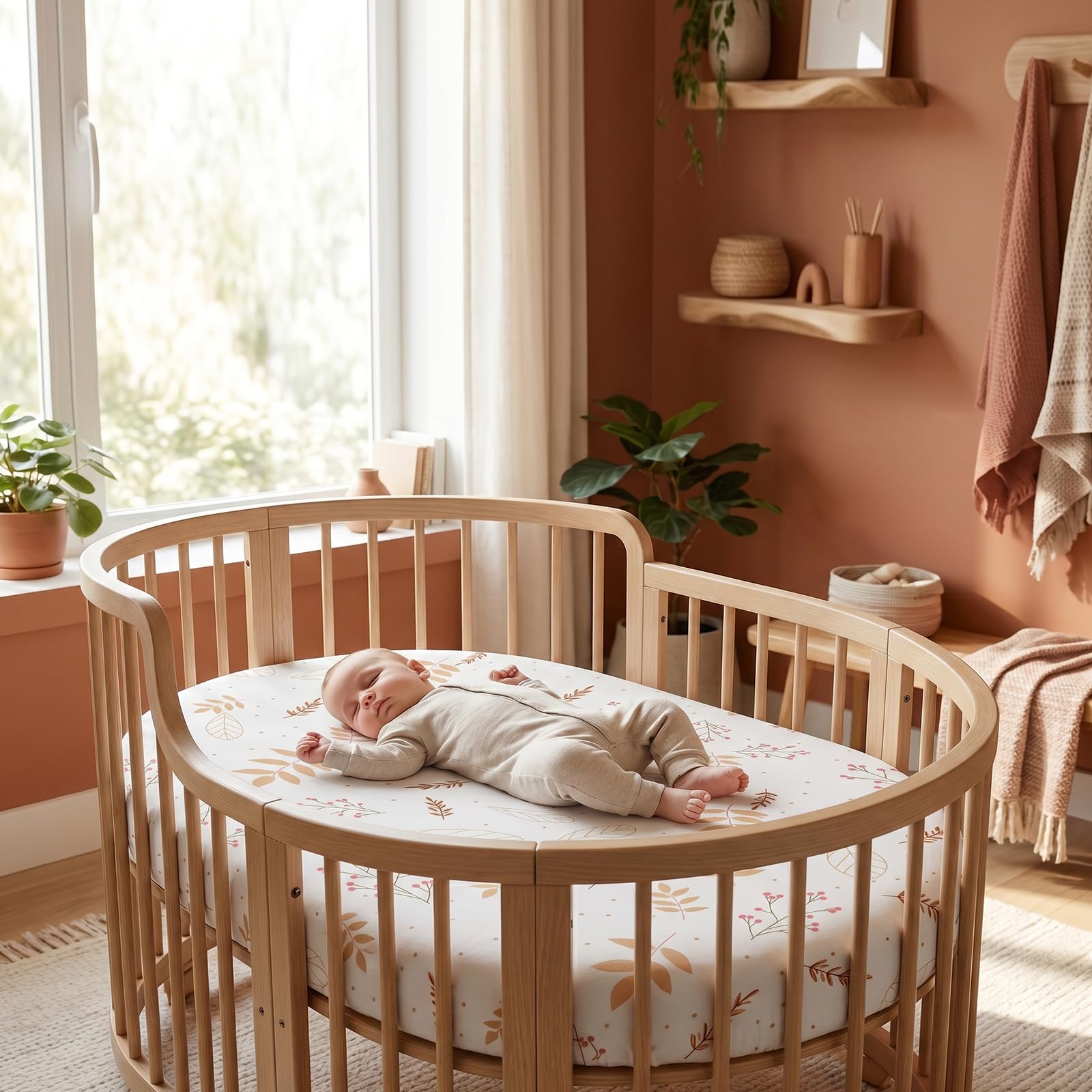 Soft Fitted Baby Bassinet Sheets with Snug Elastic Fit