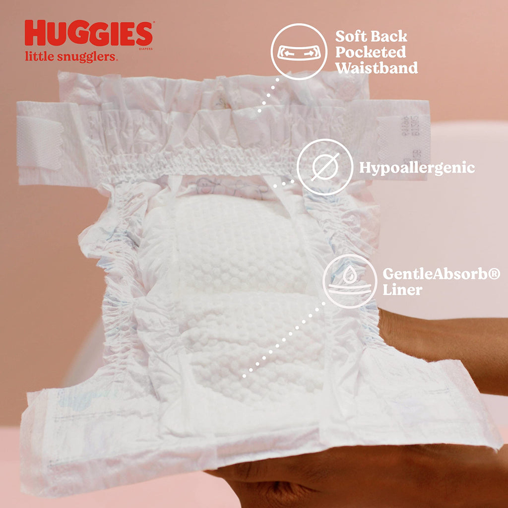 Huggies Little Snugglers Newborn Diapers, 62 Count