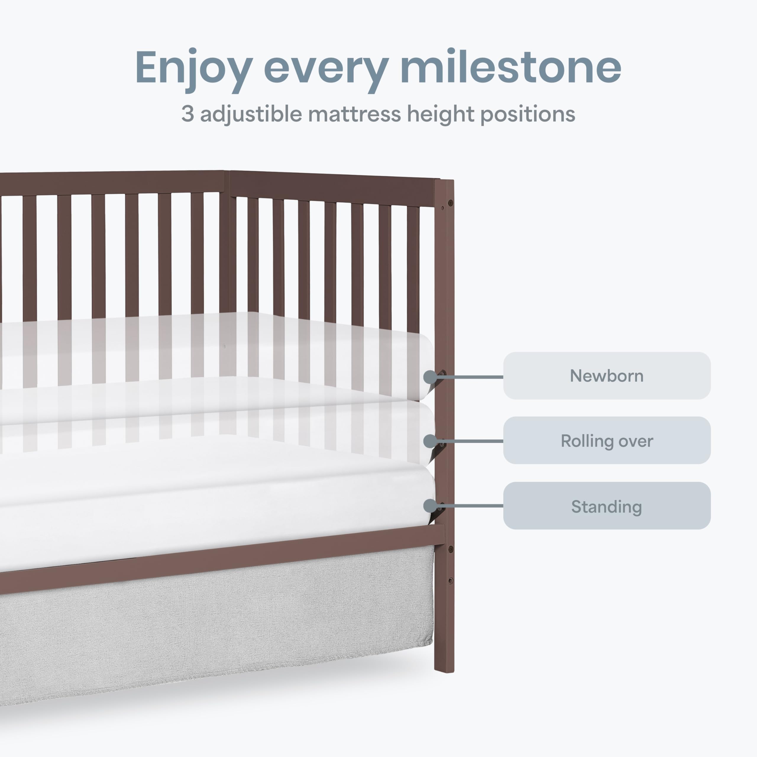 Dream On Me Synergy 5-in-1 Convertible Full-Size Crib