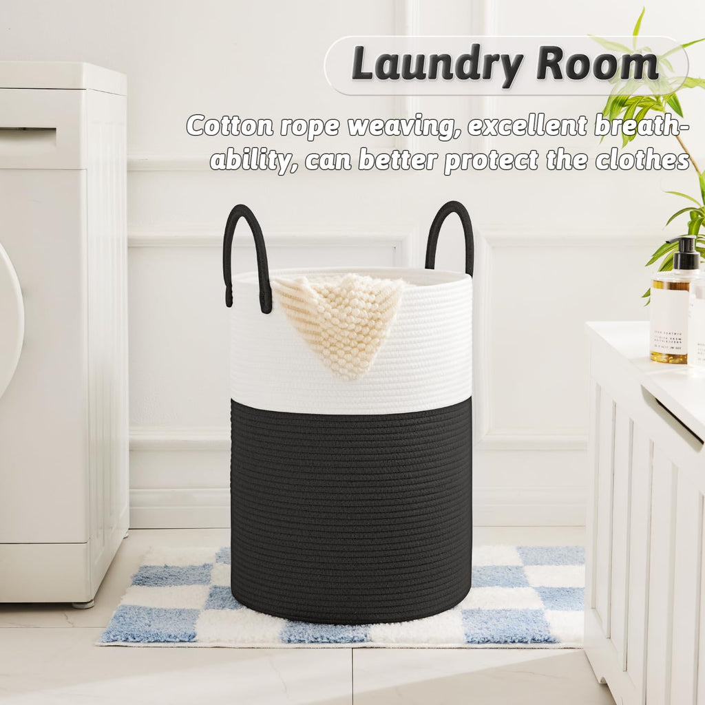 Artfeel 60L Woven Cotton Rope Laundry Hamper