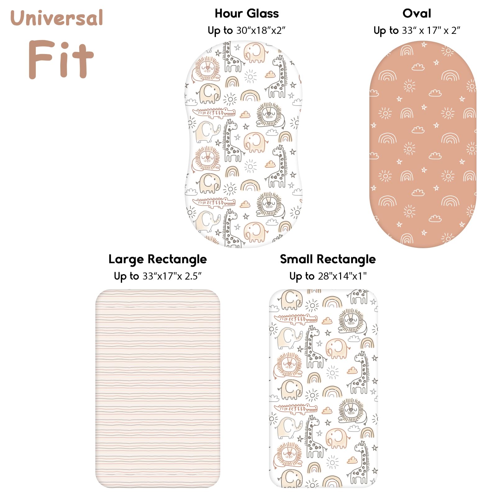 Yoofoss 2-Pack Soft Microfiber Fitted baby Crib Sheets