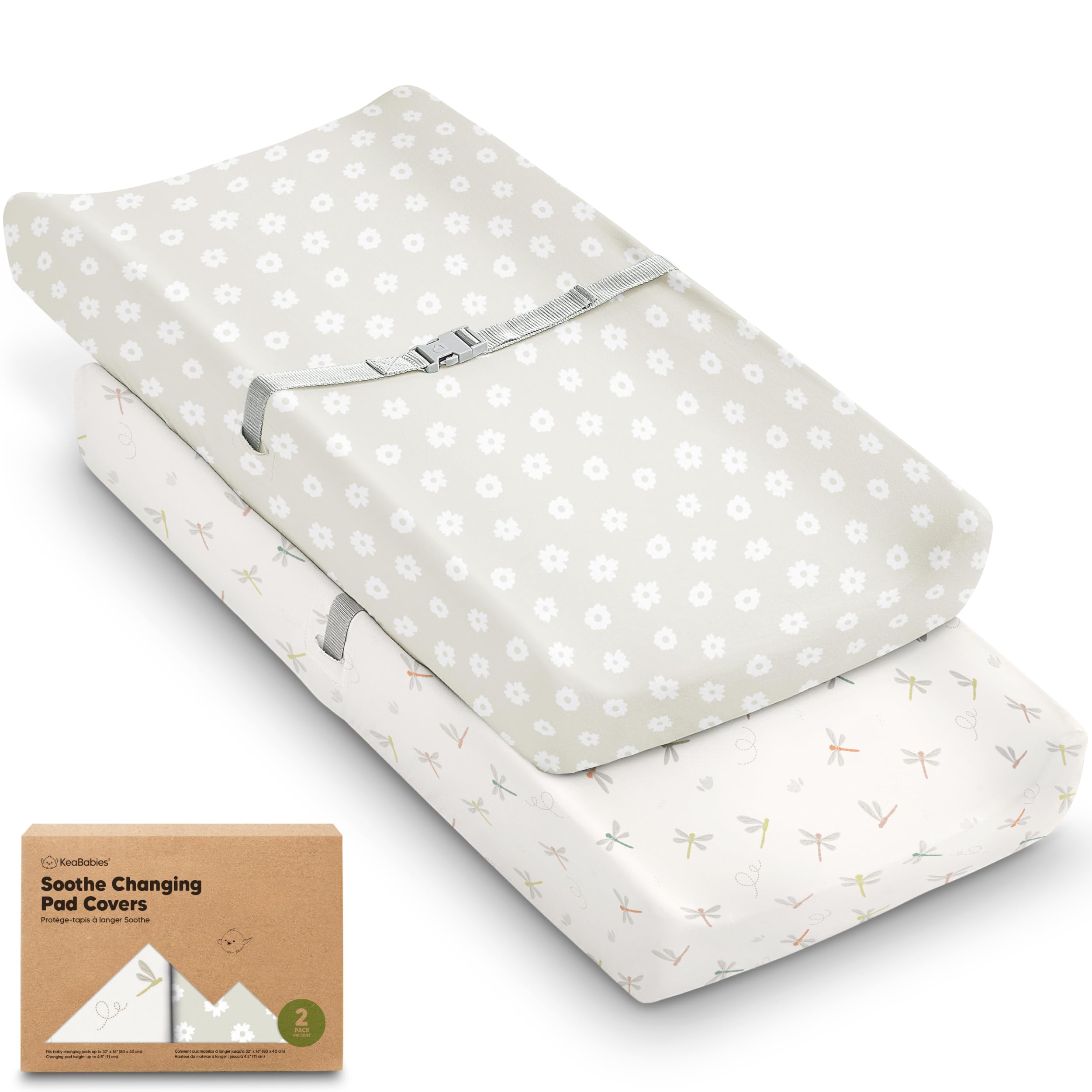 2-Pack Organic Cotton Changing Pad Covers for Babies