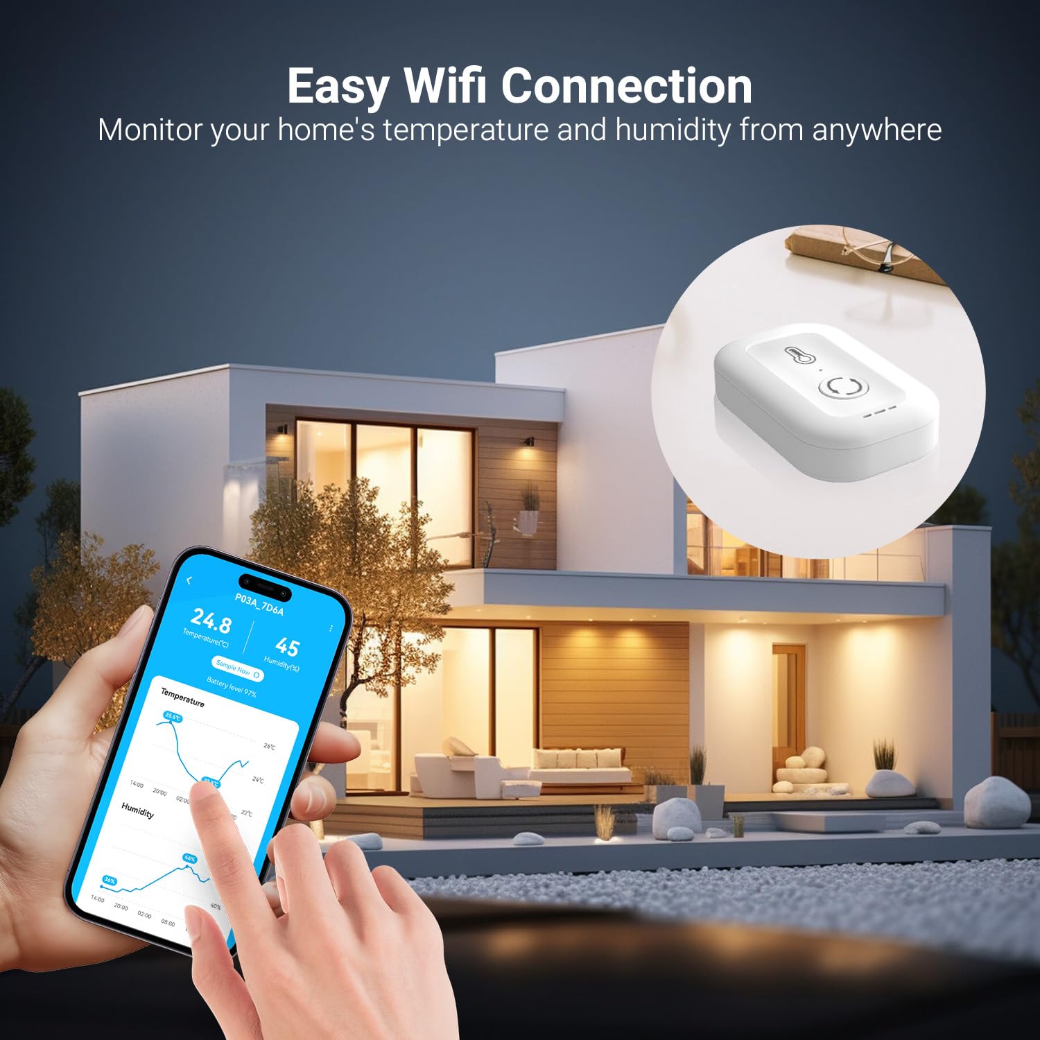 DAYBETTER Smart WiFi Nursery Thermometer and Hygrometer for Baby