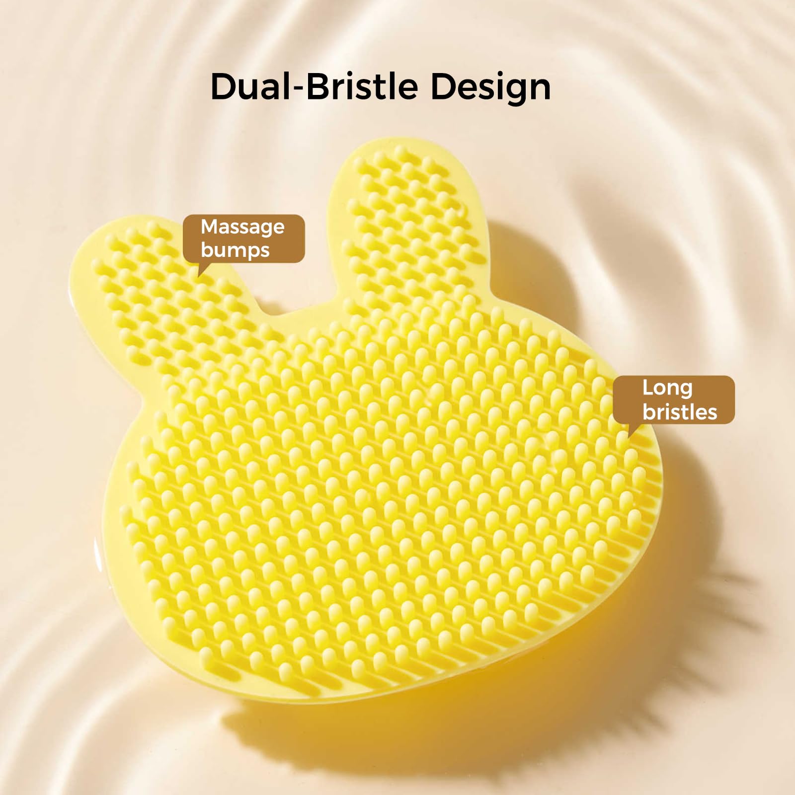 ihaveababy 3-Pack Silicone Baby Bath and Scalp Brushes