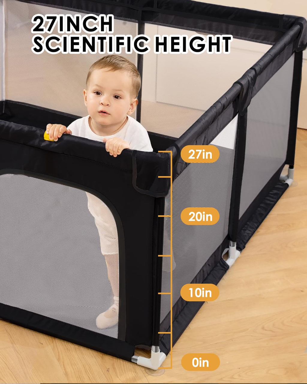 Dearlomum Extra-Large Baby Playpen with Soft Mesh Fence