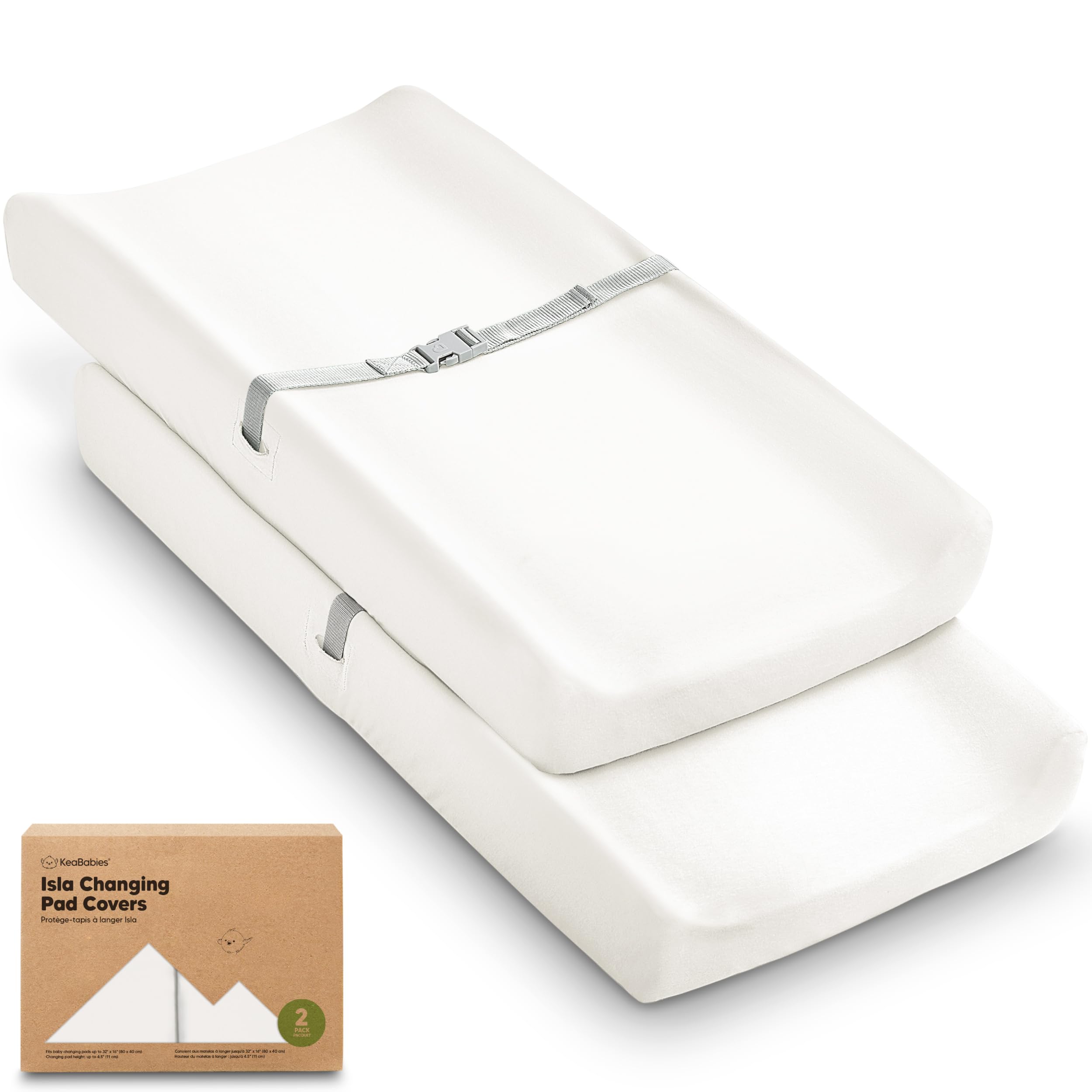 2-Pack Organic Cotton Changing Pad Covers for Babies