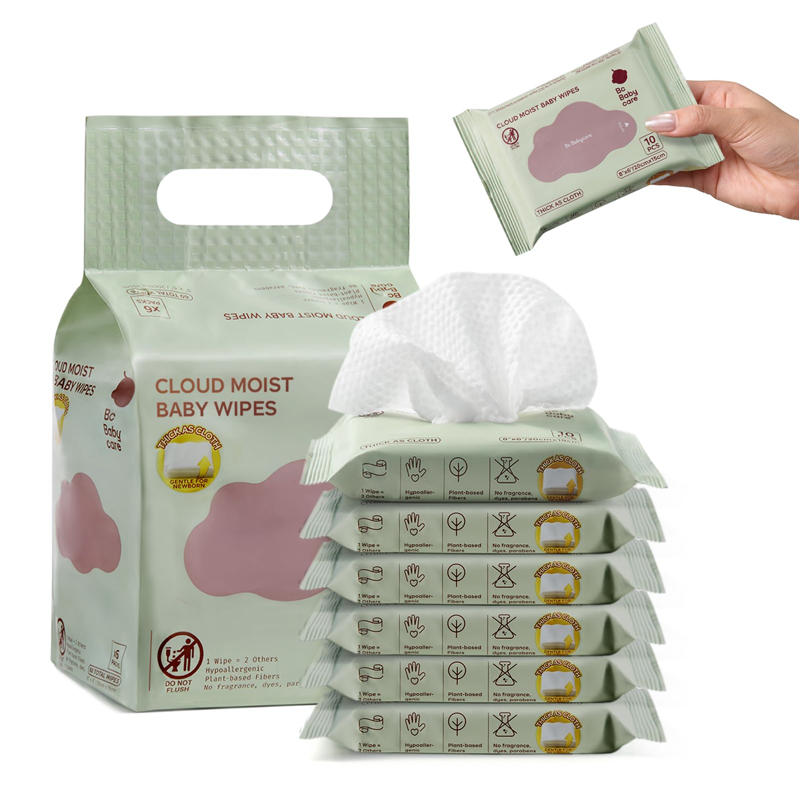 BC Babycare Cloud Moist XL Sensitive Skin Baby Wipes