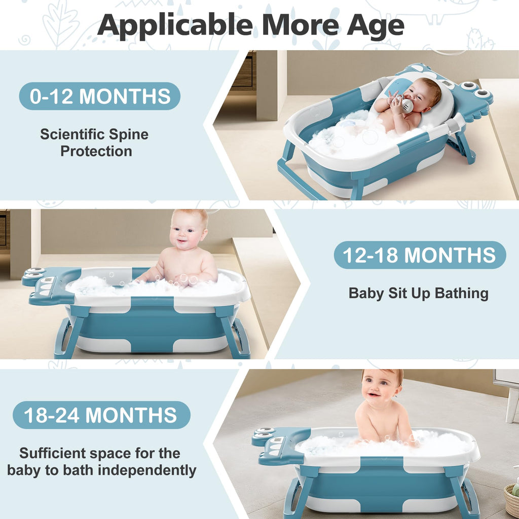 Collapsible Baby Bathtub for Newborns and Infants