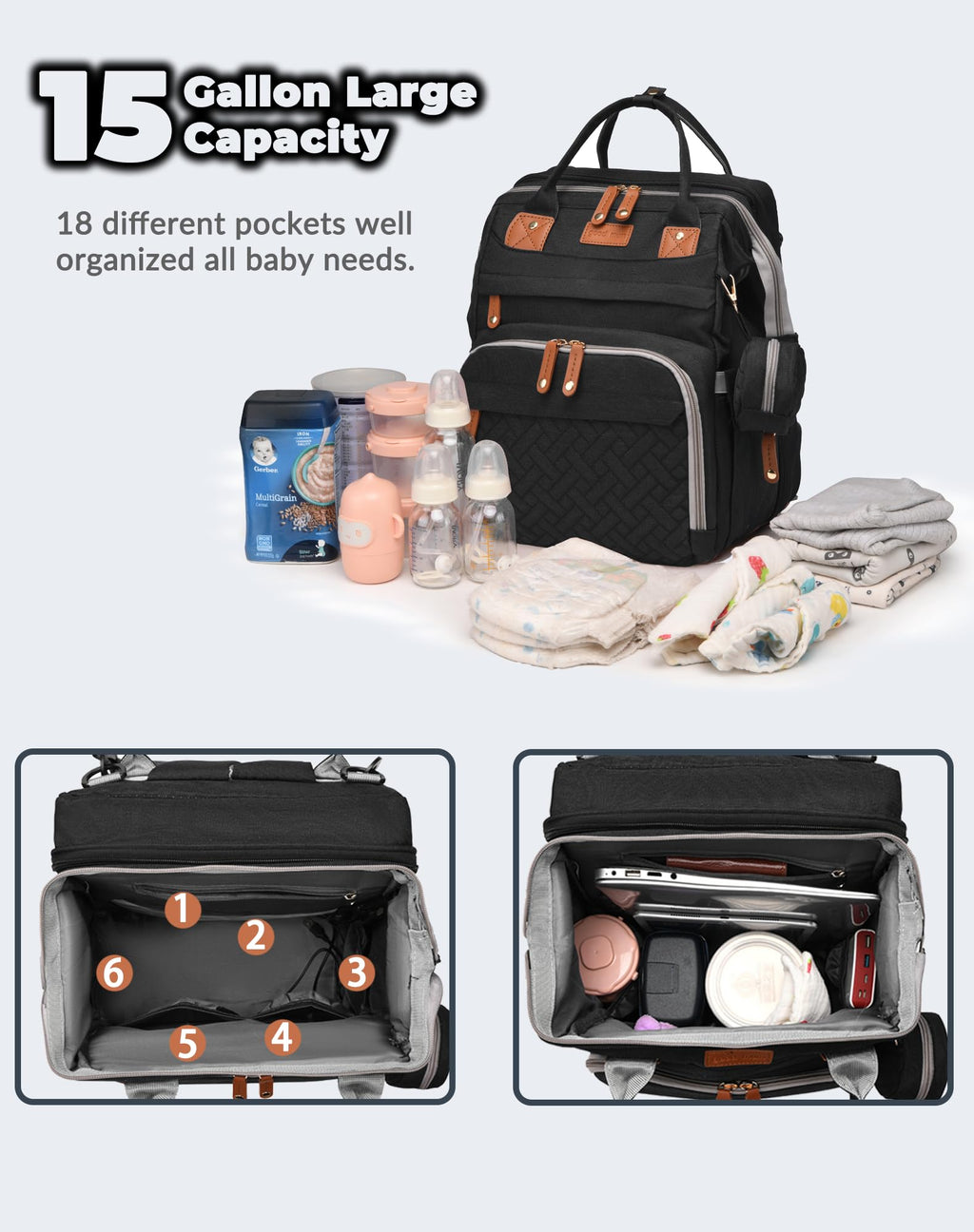 Astro Alan Waterproof Diaper Backpack with Changing Station